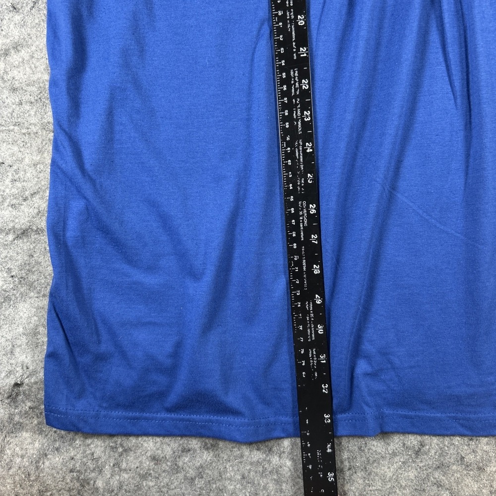 Woman Within Tunic Women's 2X Royal Blue 7 Day Layered Look Roll Tab Sleeve - Picture 3 of 5
